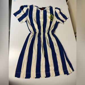 Stylish Blue and White Striped The Animals Observatory Dress